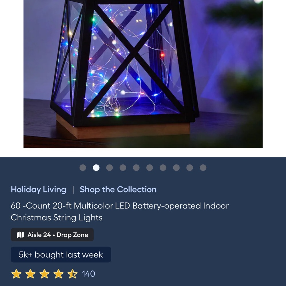 Multicolor LED Christmas String Lights